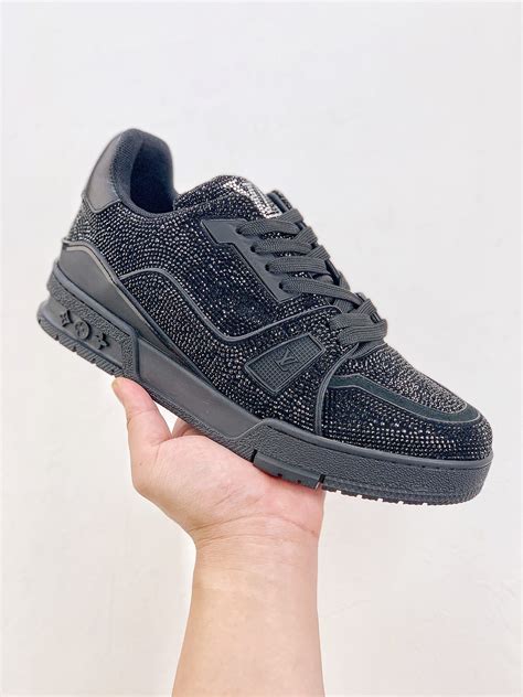 lv trainer black crystal|lv trainers.